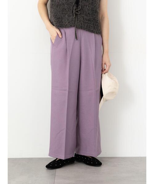 Te chichi TERRASSE（テチチテラス）の「タックストレートパンツ（その他パンツ・レディース・ブラック/オフホワイト/ブラウン/パープル/ネイビー・M/L）」の16枚目の写真