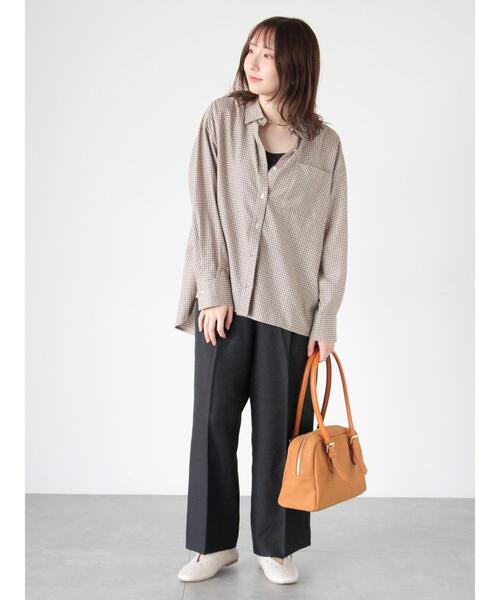 Te chichi TERRASSE（テチチテラス）の「タックストレートパンツ（その他パンツ・レディース・ブラック/オフホワイト/ブラウン/パープル/ネイビー・M/L）」の19枚目の写真