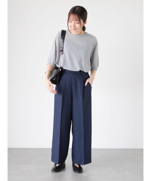 Te chichi TERRASSE（テチチテラス）の「タックストレートパンツ（その他パンツ・レディース・ブラック/オフホワイト/ブラウン/パープル/ネイビー・M/L）」の18枚目の写真