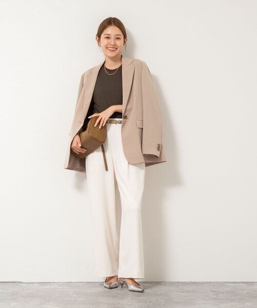 NOLLEY’S(ノーリーズ)の「ウォッシャブルシアーフライスロンT(Tシャツ/カットソー・レディース・ブラック/オフホワイト/ブラウン/ボルドー・38)」の5枚目の写真