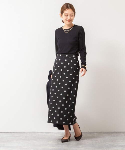 NOLLEY’S(ノーリーズ)の「ウォッシャブルシアーフライスロンT(Tシャツ/カットソー・レディース・ブラック/オフホワイト/ブラウン/ボルドー・38)」の11枚目の写真