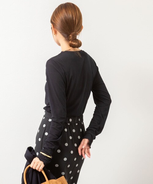 NOLLEY’S(ノーリーズ)の「ウォッシャブルシアーフライスロンT(Tシャツ/カットソー・レディース・ブラック/オフホワイト/ブラウン/ボルドー・38)」の17枚目の写真