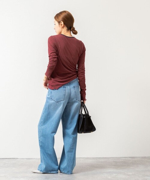 NOLLEY’S(ノーリーズ)の「ウォッシャブルシアーフライスロンT(Tシャツ/カットソー・レディース・ブラック/オフホワイト/ブラウン/ボルドー・38)」の20枚目の写真