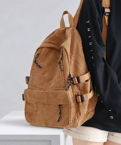 Miniministore(ミニミニストア)の「リュックサック コーデュロイ レディース(バックパック/リュック・レディース・ブラック/ブルー/キャメル・FREE)」の3枚目の写真