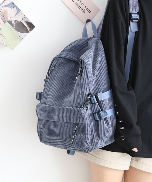 Miniministore(ミニミニストア)の「リュックサック コーデュロイ レディース(バックパック/リュック・レディース・ブラック/ブルー/キャメル・FREE)」の4枚目の写真