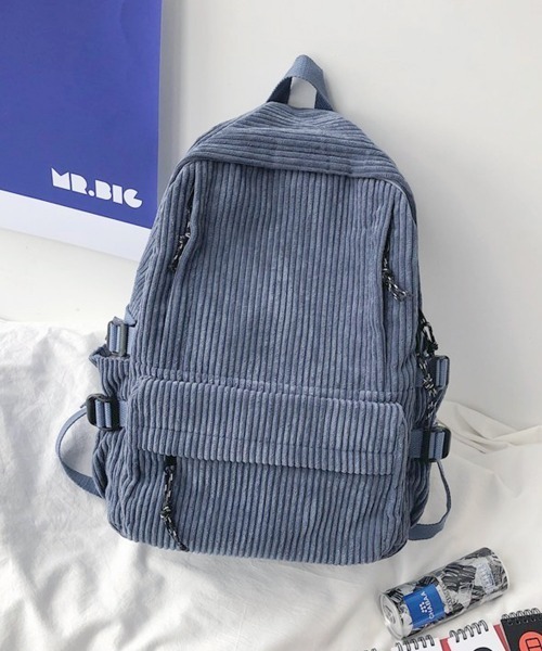 Miniministore(ミニミニストア)の「リュックサック コーデュロイ レディース(バックパック/リュック・レディース・ブラック/ブルー/キャメル・FREE)」の5枚目の写真