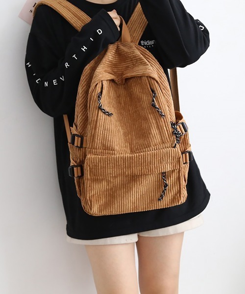 Miniministore(ミニミニストア)の「リュックサック コーデュロイ レディース(バックパック/リュック・レディース・ブラック/ブルー/キャメル・FREE)」の7枚目の写真