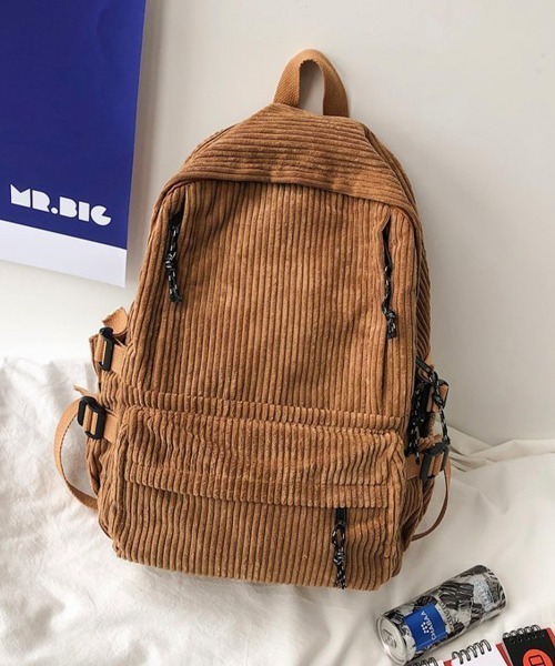 Miniministore(ミニミニストア)の「リュックサック コーデュロイ レディース(バックパック/リュック・レディース・ブラック/ブルー/キャメル・FREE)」の8枚目の写真