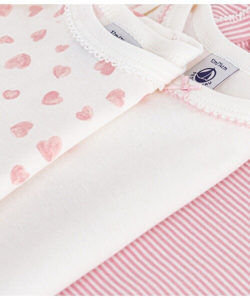 PETIT BATEAU（プチバトー）の「長袖ボディ３枚組（ロンパース・キッズ・その他1・6MONTH/12MONTH/18MONTH/24MONTH）」の3枚目の写真