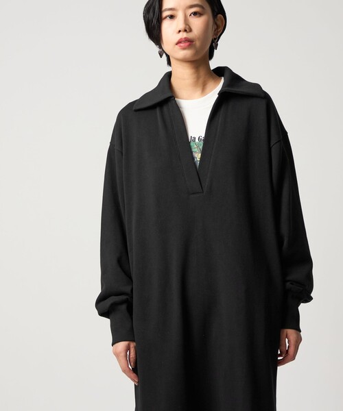 CITEN（シテン）の「＜CITEN＞スキッパーデザインスウェットワンピース（ワンピース・レディース・ライトグレー/ブラック・M/S）」の3枚目の写真