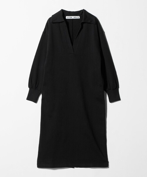 CITEN（シテン）の「＜CITEN＞スキッパーデザインスウェットワンピース（ワンピース・レディース・ライトグレー/ブラック・M/S）」の9枚目の写真