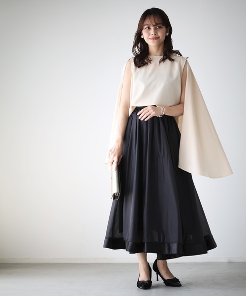 Ehre style(エーレスタイル)の「働く女性の レセプションブラウス(シャツ/ブラウス・レディース・ベージュ/ブラック・FREE)」の8枚目の写真
