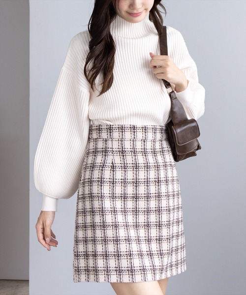 clear（クリア）の「ボトルネックゆるニットプルオーバー［大人 カジュアル 着回し力抜群］≪新色追加≫（ニット/セーター・レディース・ボルドー/アイボリー/ブラック/ブルーグレー/ライトグレー/ピンクベージュ/サックスブルー・F）」の2枚目の写真