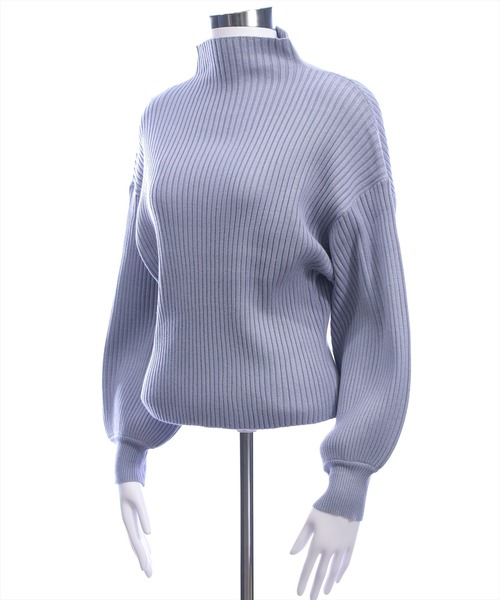 clear（クリア）の「ボトルネックゆるニットプルオーバー［大人 カジュアル 着回し力抜群］≪新色追加≫（ニット/セーター・レディース・ボルドー/アイボリー/ブラック/ブルーグレー/ライトグレー/ピンクベージュ/サックスブルー・F）」の9枚目の写真