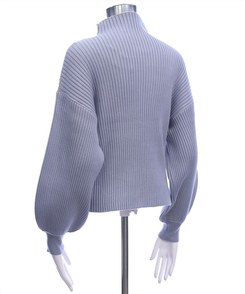 clear（クリア）の「ボトルネックゆるニットプルオーバー［大人 カジュアル 着回し力抜群］≪新色追加≫（ニット/セーター・レディース・ボルドー/アイボリー/ブラック/ブルーグレー/ライトグレー/ピンクベージュ/サックスブルー・F）」の11枚目の写真