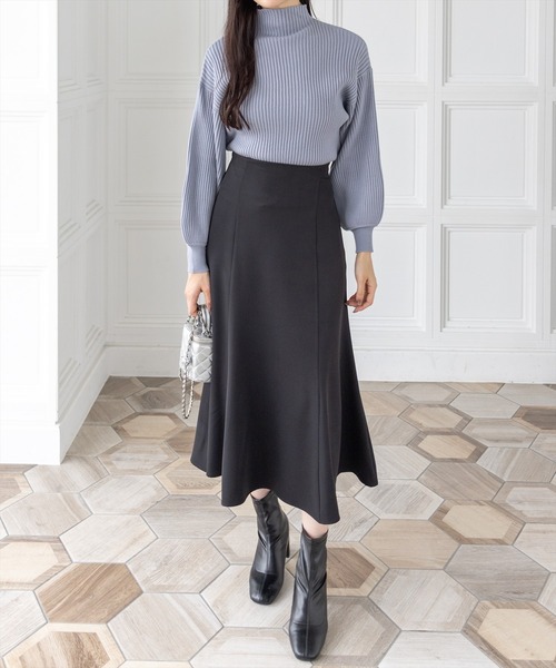 clear（クリア）の「ボトルネックゆるニットプルオーバー［大人 カジュアル 着回し力抜群］≪新色追加≫（ニット/セーター・レディース・ボルドー/アイボリー/ブラック/ブルーグレー/ライトグレー/ピンクベージュ/サックスブルー・F）」の8枚目の写真