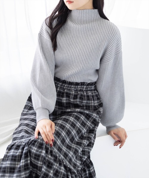 clear（クリア）の「ボトルネックゆるニットプルオーバー［大人 カジュアル 着回し力抜群］≪新色追加≫（ニット/セーター・レディース・ボルドー/アイボリー/ブラック/ブルーグレー/ライトグレー/ピンクベージュ/サックスブルー・F）」の20枚目の写真