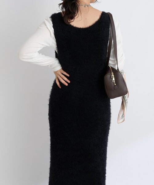 RIVE DROITE（リヴドロワ）の「【華やかな印象に】2wayフェザーワンピース（ワンピース・レディース・ブラック/ベージュ・FREE）」の9枚目の写真