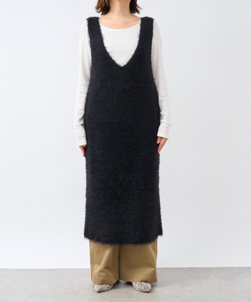 RIVE DROITE（リヴドロワ）の「【華やかな印象に】2wayフェザーワンピース（ワンピース・レディース・ブラック/ベージュ・FREE）」の11枚目の写真