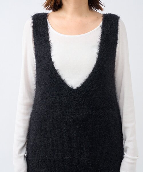 RIVE DROITE（リヴドロワ）の「【華やかな印象に】2wayフェザーワンピース（ワンピース・レディース・ブラック/ベージュ・FREE）」の14枚目の写真