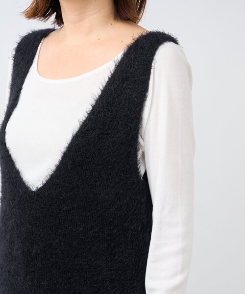 RIVE DROITE（リヴドロワ）の「【華やかな印象に】2wayフェザーワンピース（ワンピース・レディース・ブラック/ベージュ・FREE）」の15枚目の写真