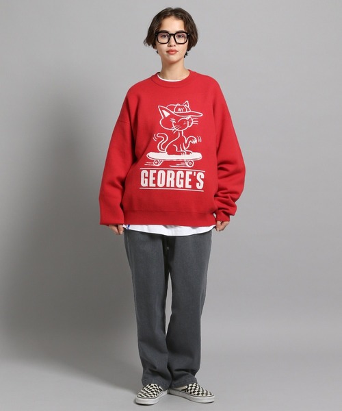 GEORGE'S（ジョージズ）の「ストレートテーパーデニム2（デニムパンツ・メンズ・グレー/ブラック・MEDIUM/LARGE）」の3枚目の写真