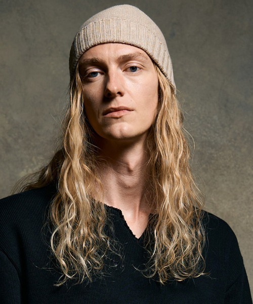 wjk(ダヴルジェイケイ)の「mko13202- comfy 2-way knit watch ニット帽(8992 kn30h)(ニットキャップ/ビーニー・メンズ・ブラック/ベージュ/チャコール・FREE)」の3枚目の写真