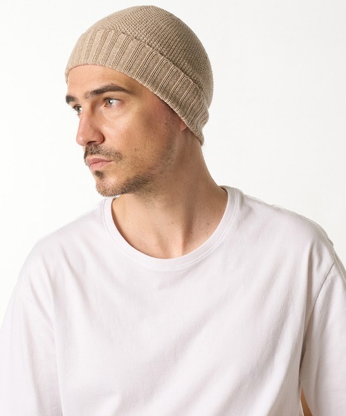 wjk(ダヴルジェイケイ)の「mko13202- comfy 2-way knit watch ニット帽(8992 kn30h)(ニットキャップ/ビーニー・メンズ・ブラック/ベージュ/チャコール・FREE)」の8枚目の写真