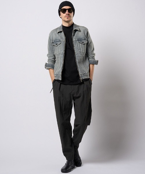 wjk(ダヴルジェイケイ)の「mko13202- comfy 2-way knit watch ニット帽(8992 kn30h)(ニットキャップ/ビーニー・メンズ・ブラック/ベージュ/チャコール・FREE)」の18枚目の写真