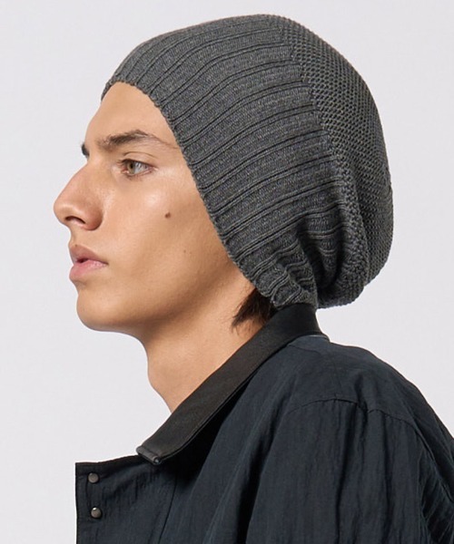 wjk(ダヴルジェイケイ)の「mko13202- comfy 2-way knit watch ニット帽(8992 kn30h)(ニットキャップ/ビーニー・メンズ・ブラック/ベージュ/チャコール・FREE)」の20枚目の写真