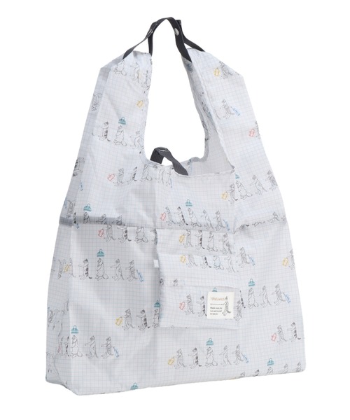 ace.（エース）の「【HAyUコラボ】 エコバッグ マルシェバッグ 23L 70g 17871（エコバッグ/サブバッグ・レディース・ピンク系その他/ホワイト系その他/ブラック系その他/ライトグレー系/ブルー系その他/グレー系その他/イエロー系・FREE）」の5枚目の写真