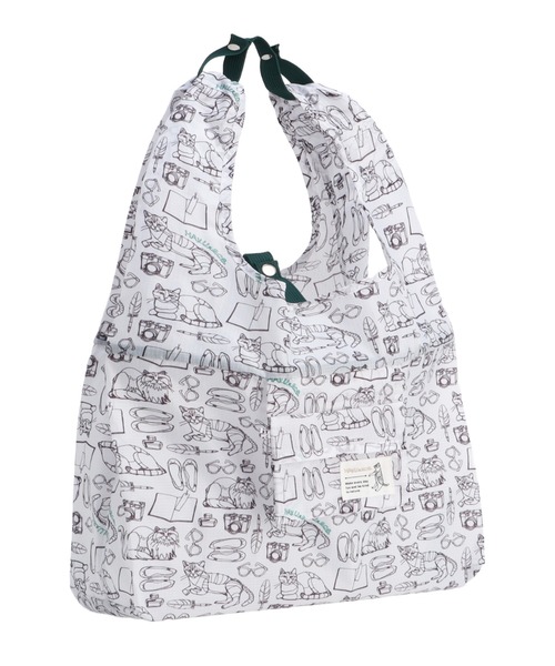 ace.（エース）の「【HAyUコラボ】 エコバッグ マルシェバッグ 23L 70g 17871（エコバッグ/サブバッグ・レディース・ピンク系その他/ホワイト系その他/ブラック系その他/ライトグレー系/ブルー系その他/グレー系その他/イエロー系・FREE）」の2枚目の写真