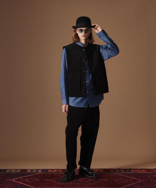 40ct&525(フォーティーカラッツアンドゴーニーゴ)の「【Sサイズ~】コーデュロイ4パッチポケットヴェスト(ベスト・メンズ・アイボリー/ブラック・02/03/01)」の9枚目の写真