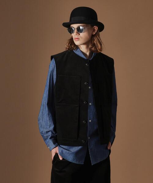 40ct&525(フォーティーカラッツアンドゴーニーゴ)の「【Sサイズ~】コーデュロイ4パッチポケットヴェスト(ベスト・メンズ・アイボリー/ブラック・02/03/01)」の13枚目の写真