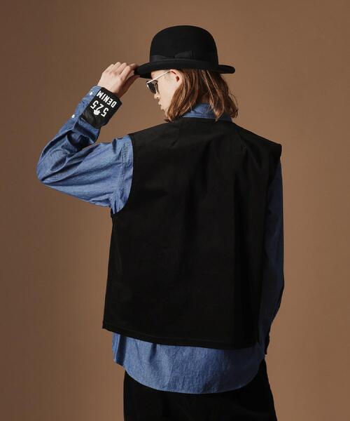 40ct&525(フォーティーカラッツアンドゴーニーゴ)の「【Sサイズ~】コーデュロイ4パッチポケットヴェスト(ベスト・メンズ・アイボリー/ブラック・02/03/01)」の8枚目の写真