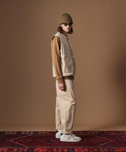 40ct&525(フォーティーカラッツアンドゴーニーゴ)の「【Sサイズ~】コーデュロイ4パッチポケットヴェスト(ベスト・メンズ・アイボリー/ブラック・02/03/01)」の18枚目の写真