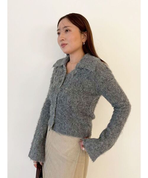 LAGUNAMOON（ラグナムーン）の「ヘアリーカラーカーデニットプルオーバー（カーディガン/ボレロ・レディース・グレー/ブルー/アイボリー・FREE）」の6枚目の写真