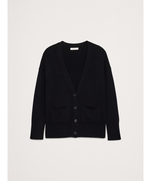 Banana Republic（バナナリパブリック）の「オーバーサイズ ボーイフレンド カシミヤカーディガン（カーディガン/ボレロ・レディース・ブラック/ベージュ・L/XS/M/S）」の7枚目の写真