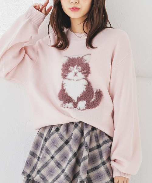 アニマル柄ニット（ニット/セーター）｜Honeys（ハニーズ）の