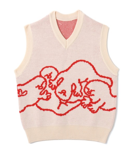 ももサマ☆ Pois knit best ピンク My Latest Love Loose Knit Sweater(Online Exclusive) – Uptown