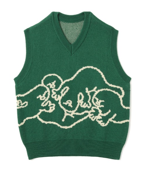 追加分◆ Milky Bear MARIA SAKURAI x atmos pink Ghost Knit Vest / マリア サクライ