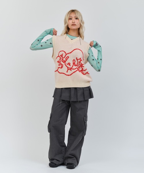 atmos pink（アトモスピンク）の「MARIA SAKURAI x atmos pink Ghost Knit Vest / マリア サクライ アトモス ピンク ゴースト ニット ベスト 【SP】（ベスト・レディース・ベージュ/グリーン/ブラウン・FREE）」の11枚目の写真