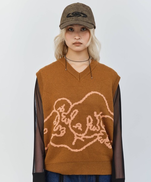 MARIA SAKURAI x atmos pink Ghost Knit Vest / マリア サクライ