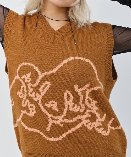 atmos pink（アトモスピンク）の「MARIA SAKURAI x atmos pink Ghost Knit Vest / マリア サクライ アトモス ピンク ゴースト ニット ベスト 【SP】（ベスト・レディース・ベージュ/グリーン/ブラウン・FREE）」の13枚目の写真