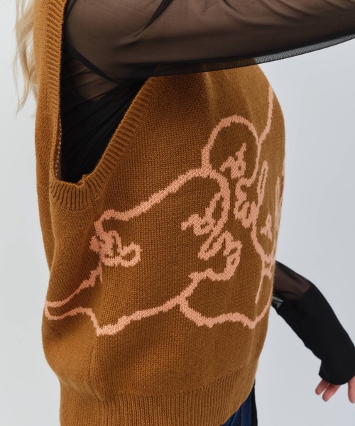 atmos pink（アトモスピンク）の「MARIA SAKURAI x atmos pink Ghost Knit Vest / マリア サクライ アトモス ピンク ゴースト ニット ベスト 【SP】（ベスト・レディース・ベージュ/グリーン/ブラウン・FREE）」の14枚目の写真