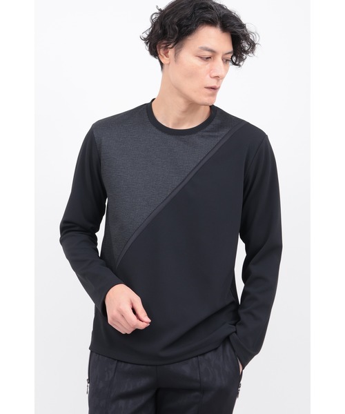 トルネードマート（TORNADO MART）/ハウンドトゥースモザイクカットソー ﾊｳﾝﾄﾞﾄｩｰｽﾓｻﾞｲｸｶｯﾄｿｰ（Tシャツ/カットソー）｜TORNADO MART