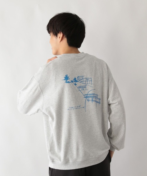 GLOBAL WORK（グローバルワーク）の「ソフトタッチスウェット/ロゴ/580798（スウェット・メンズ・ブラック/カーキ/ワインレッド/グレー/グレー系その他4/ホワイト・SMALL/MEDIUM/LARGE/X-LARGE）」の3枚目の写真