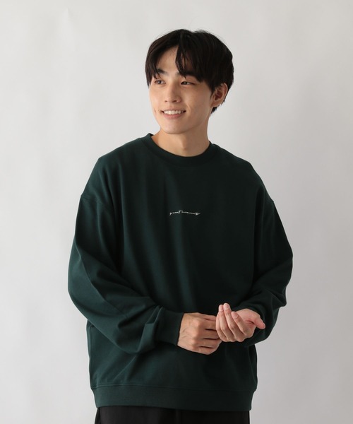 GLOBAL WORK（グローバルワーク）の「ソフトタッチスウェット/ロゴ/580798（スウェット・メンズ・ブラック/カーキ/ワインレッド/グレー/グレー系その他4/ホワイト・SMALL/MEDIUM/LARGE/X-LARGE）」の5枚目の写真