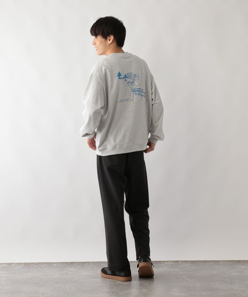 GLOBAL WORK（グローバルワーク）の「ソフトタッチスウェット/ロゴ/580798（スウェット・メンズ・ブラック/カーキ/ワインレッド/グレー/グレー系その他4/ホワイト・SMALL/MEDIUM/LARGE/X-LARGE）」の13枚目の写真