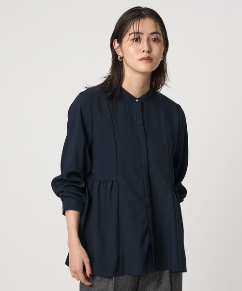 スタンドカラー ペプラム ブラウス（シャツ/ブラウス）｜green label